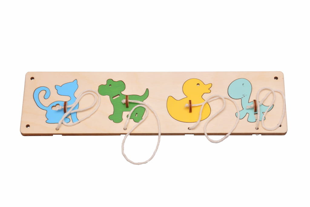 Kolorowe puzzle zwierzątka do tablicy manipulacyjnej