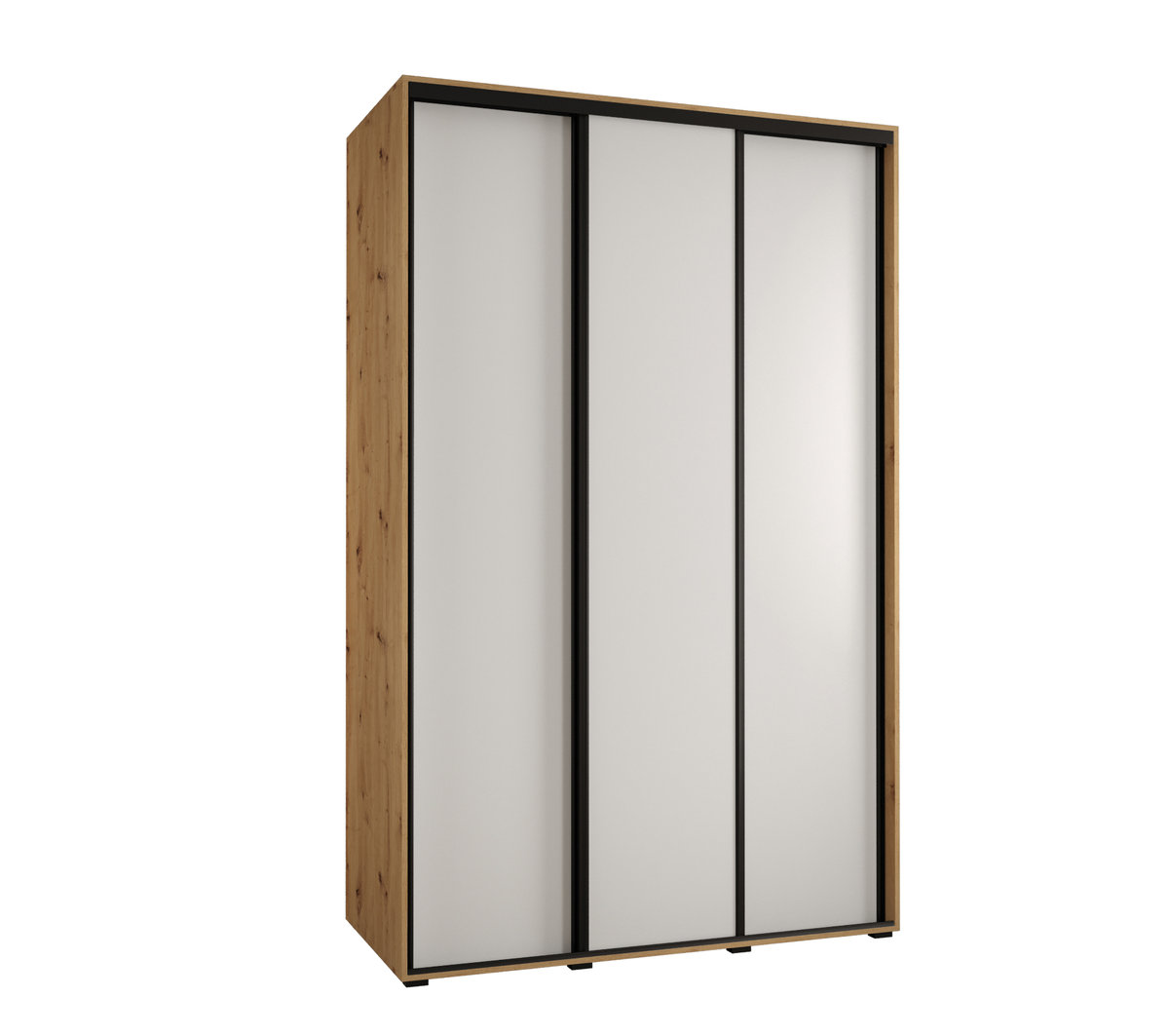 Szafa przesuwna wysoka Davos 1 160 gł. 60 artisan + biały + czarny