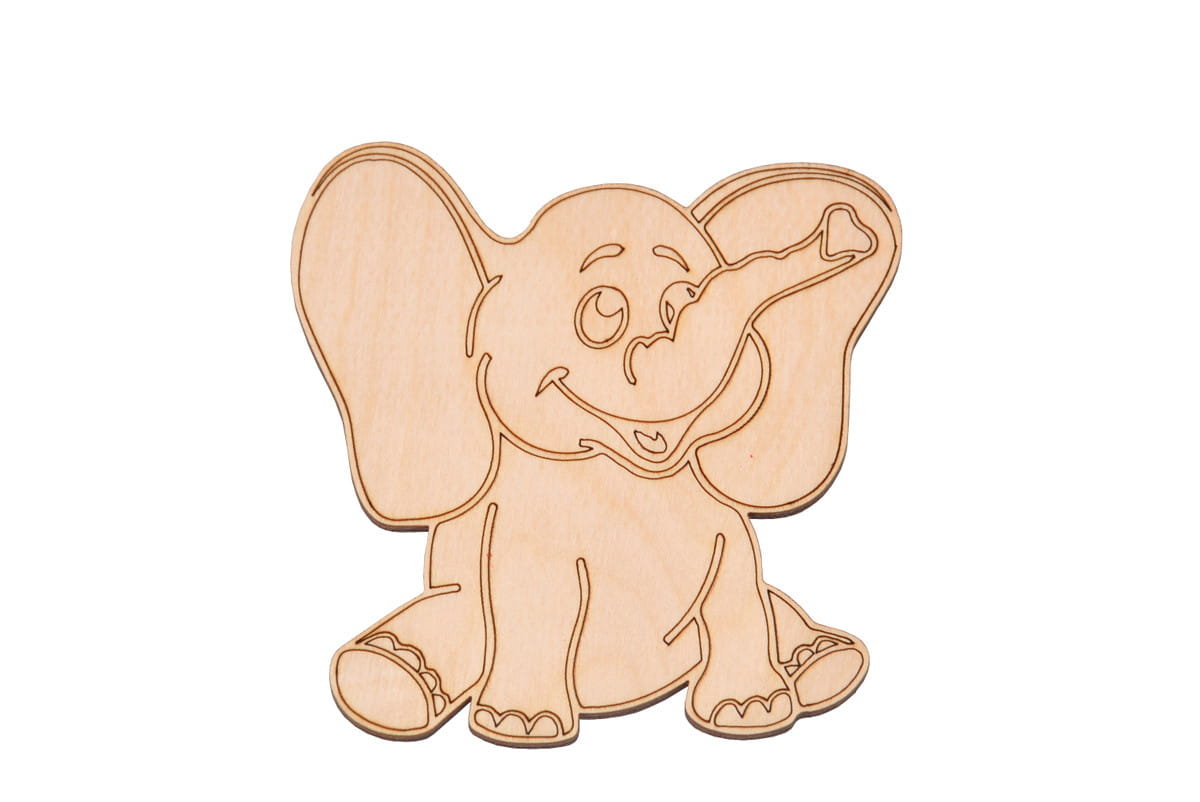 Dekor do tablicy manipulacyjnej, sensorycznej - wesoły słoń.