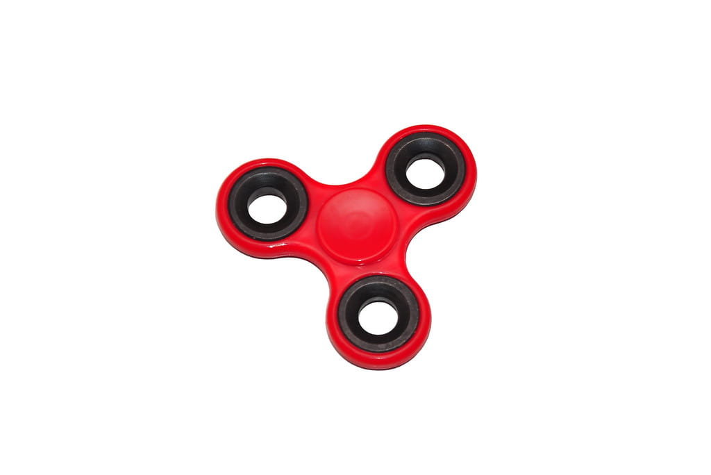 Czerwono/czarny antystresowy spinner  fidget spinner.