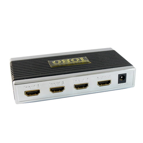 Switch/sumator HDMI trzy wejścia HDMI+iedno wejście miniHDMI Wyjście HDMI,sterowany pilotem