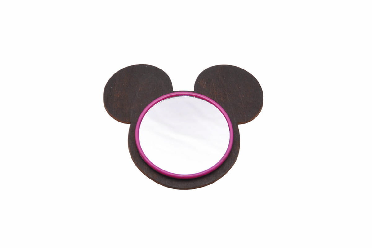 Lusterko do tablicy manipulacyjnej na  czarnej podstawce Mickey Mouse