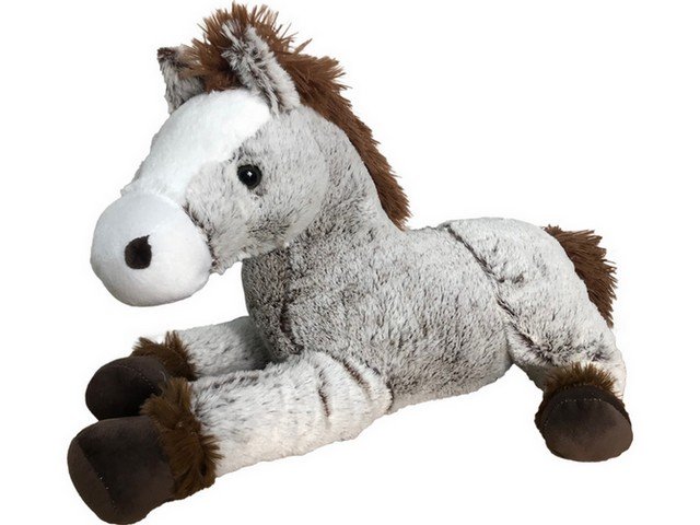 Koń przytulanka konik siwy z rudą grzywą pluszowa maskotka 50cm