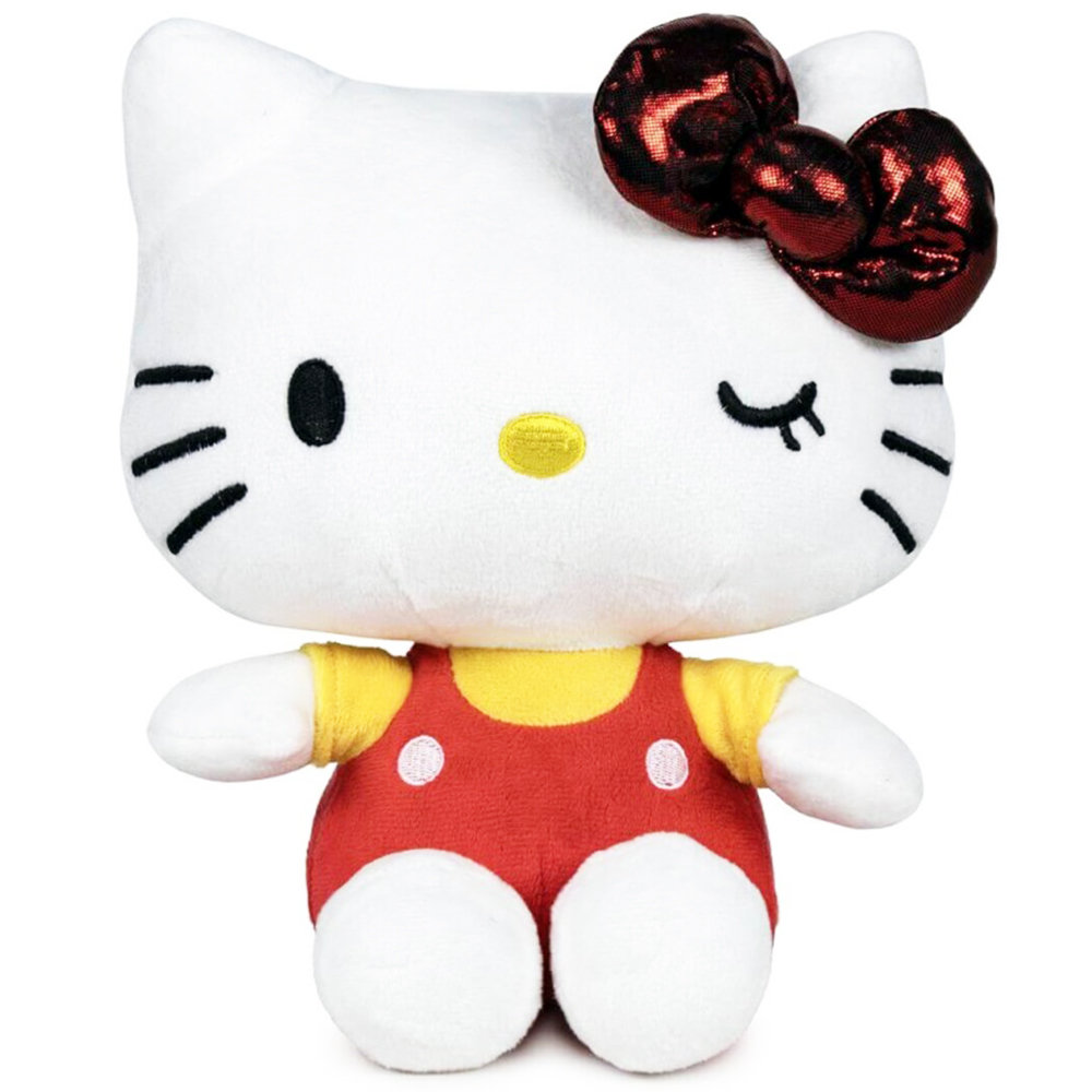 Hello Kitty Maskotka Czerwona Pluszowa Oryginał 50 urodziny