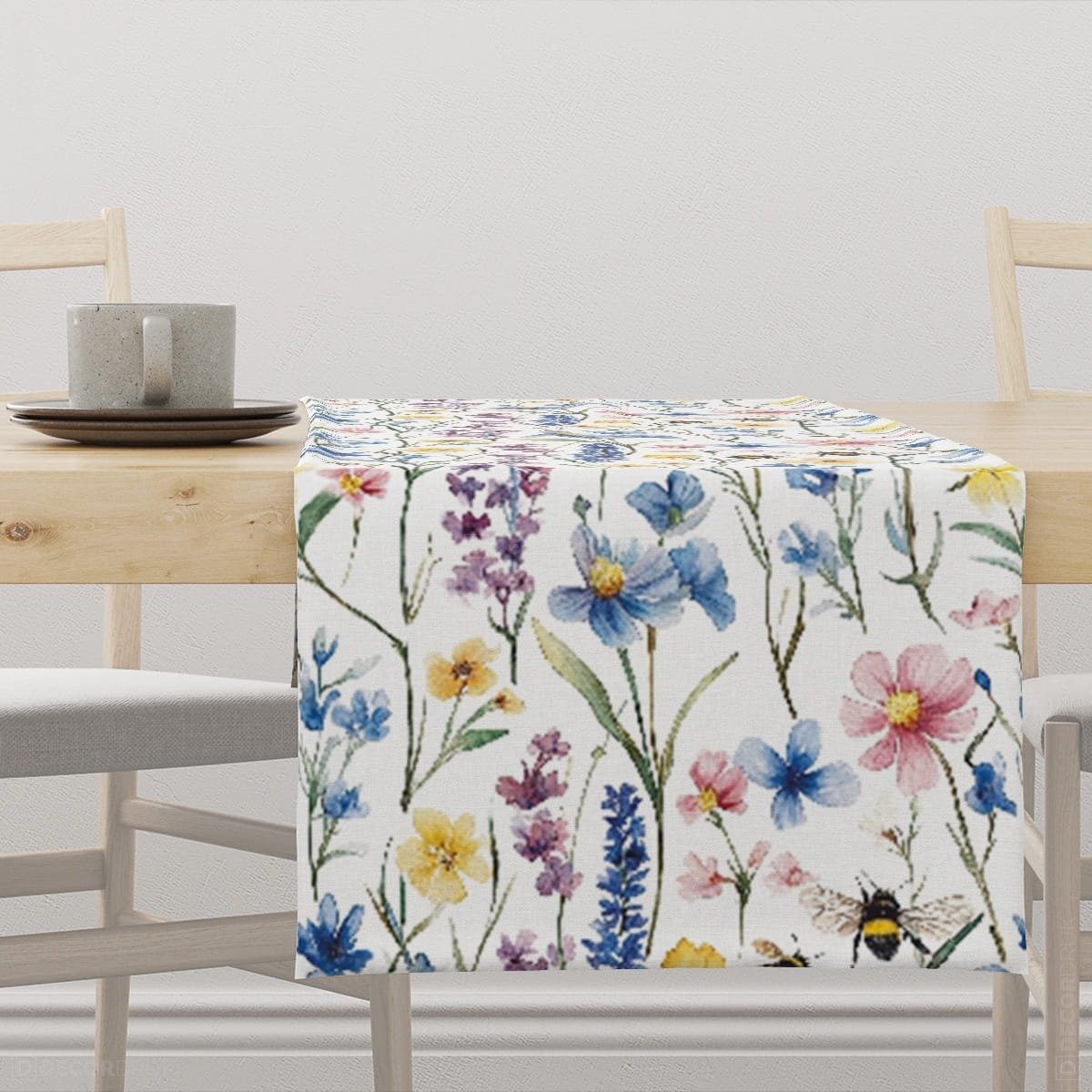 Bieżnik wiosenny SPRING wzór SP06 wiosenna łąka 40 x 140 cm