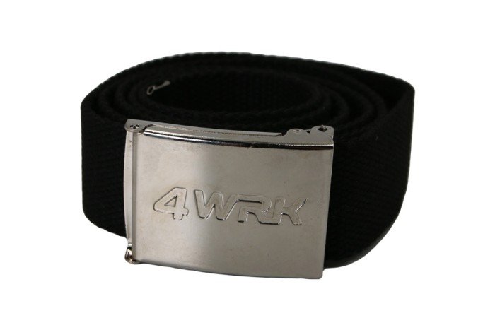 Pasek do spodni 4WRK Cobra black - silver metal - klamra mealowa PGT