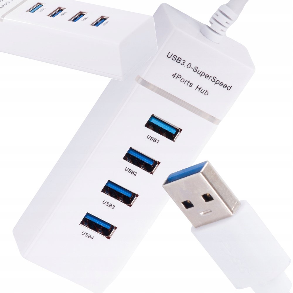 Hub Usb 3.0 Rozgałęźnik Portów 4 Porty Rozdzielacz Przejściówka Adapter