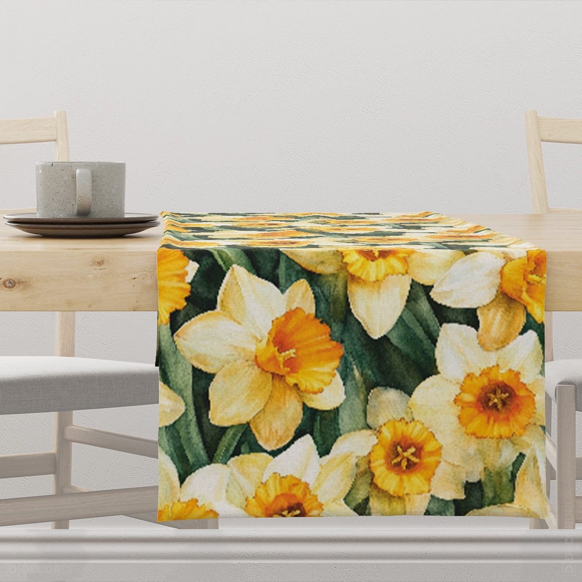 Bieżnik wiosenny SPRING wzór SP03 żółte żonkile 40 x 100 cm
