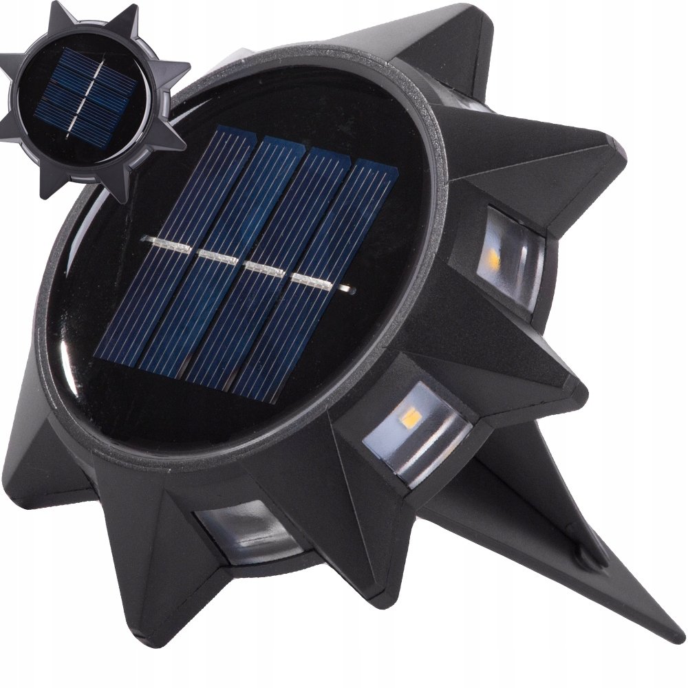 LAMPA LAMPKA OGRODOWA SOLARNA PANEL GRUNTOWA Z CZUJNIKIEM ZMIERZCHU WBIJANA