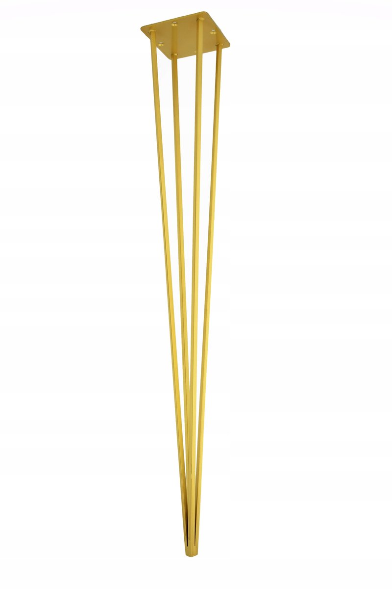 Noga do stołu metalowa złota Diament 80 cm Premium
