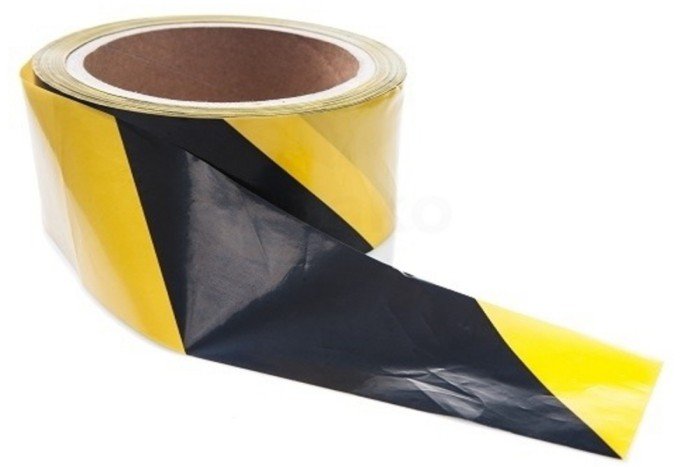 Taśma Ostrzegawcza Do Oznaczania I Zabezpieczania Terenu 100 M Żółto-Czarna Pgt