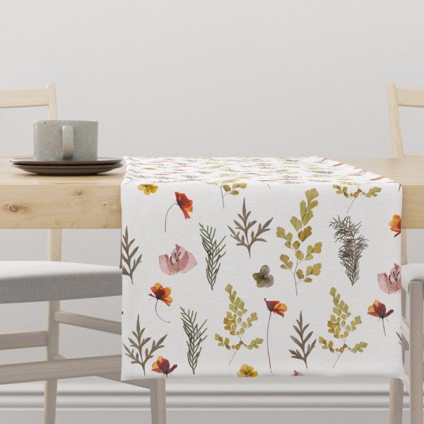 Bieżnik wiosenny SPRING wzór SP12 suszone polne kwiaty 40 x 140 cm