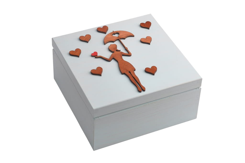 Kolorowa szkatułka na prezent urodziny imieniny.