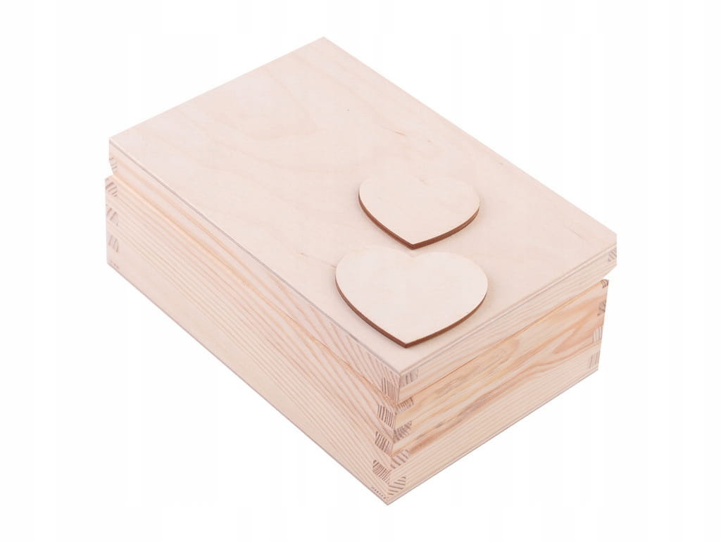 Eko szkatułka na prezent z serduszkami na urodziny, imieniny.