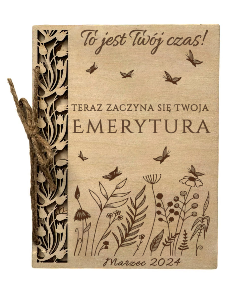 Pamiątka Przejścia na EMERYTURĘ Kartka DLA EMERYTA