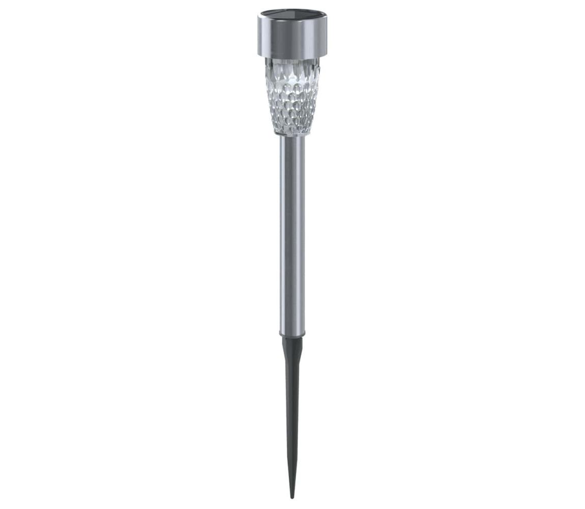Aigostar - LED Lampa solarna LED/0,006W/1,2V 29,7 cm chrom 6500K IP44