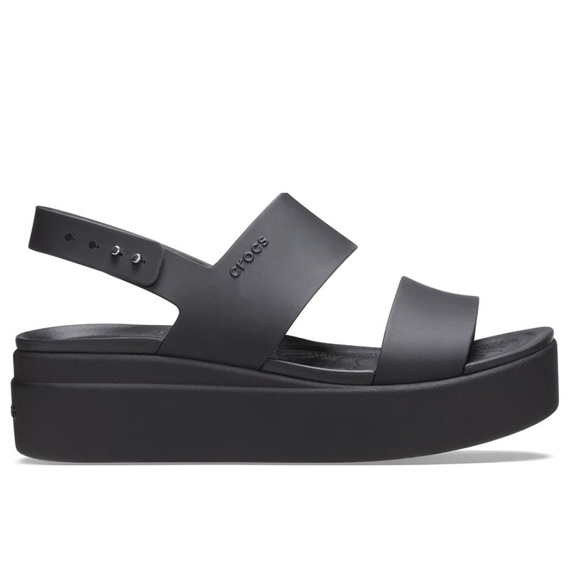 Klapki Crocs Brooklyn Low Wedge 206453-060 - czarne