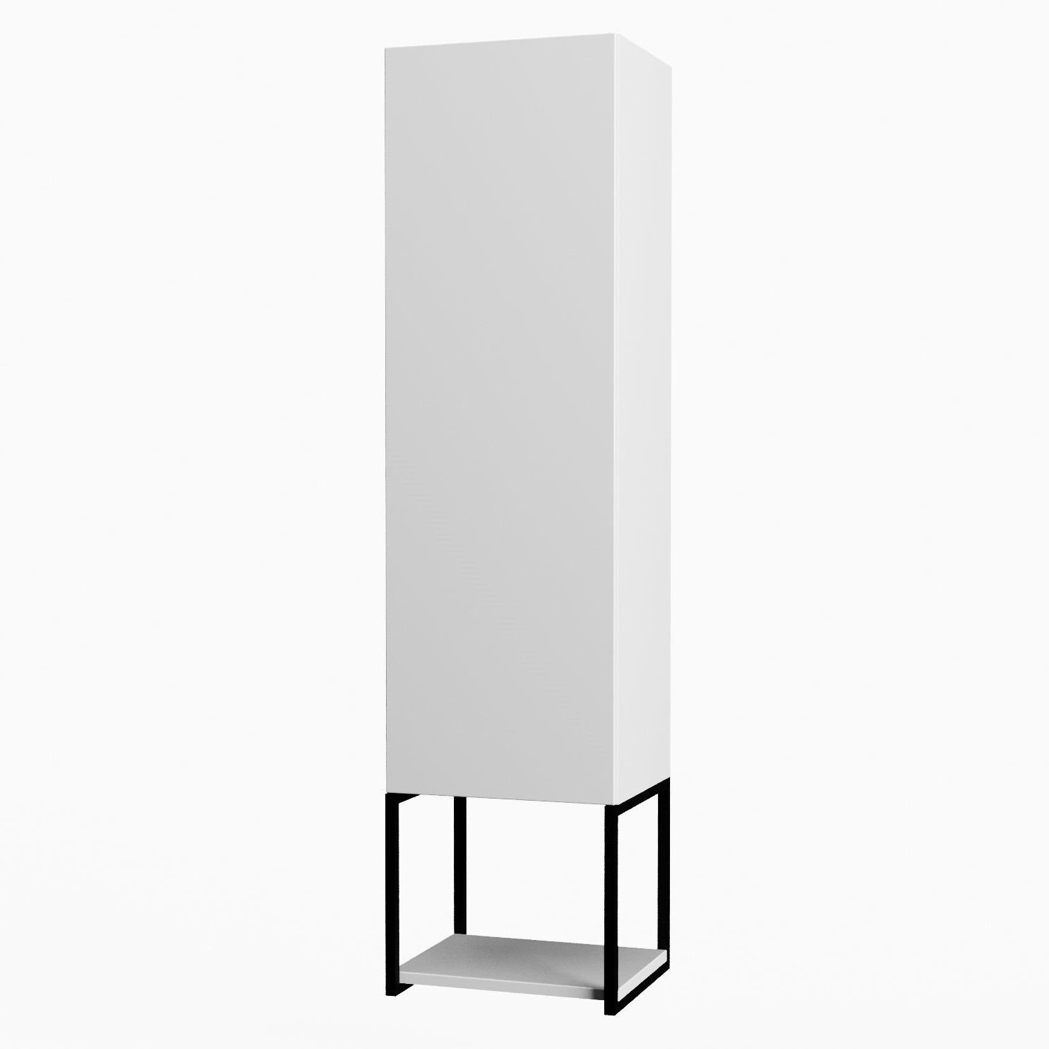 Słupek łazienkowy Krofam Lov 130x33x28 cm biały połysk 137-0001