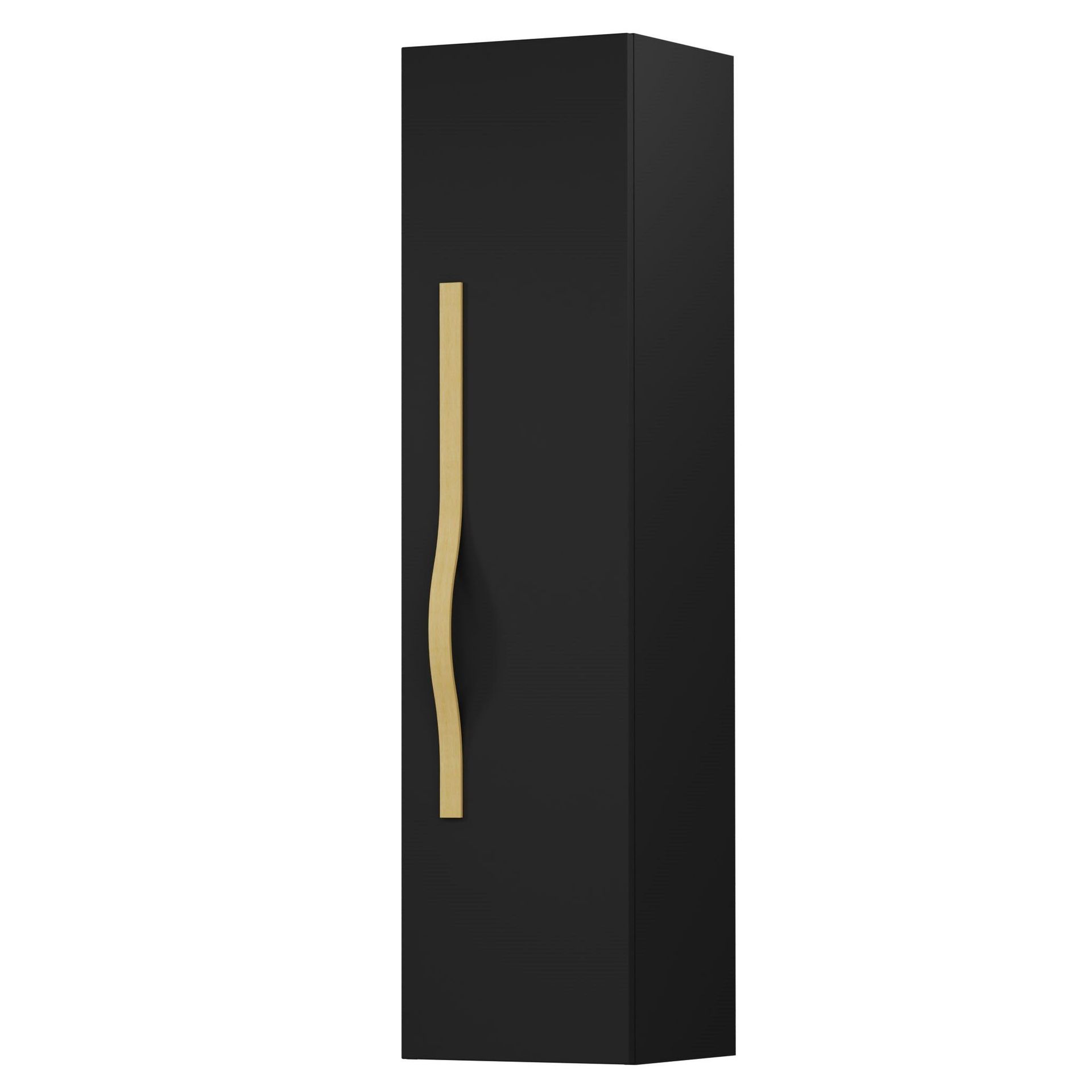 Słupek łazienkowy Krofam Vog 130x33x30 cm czarny mat 159-0057