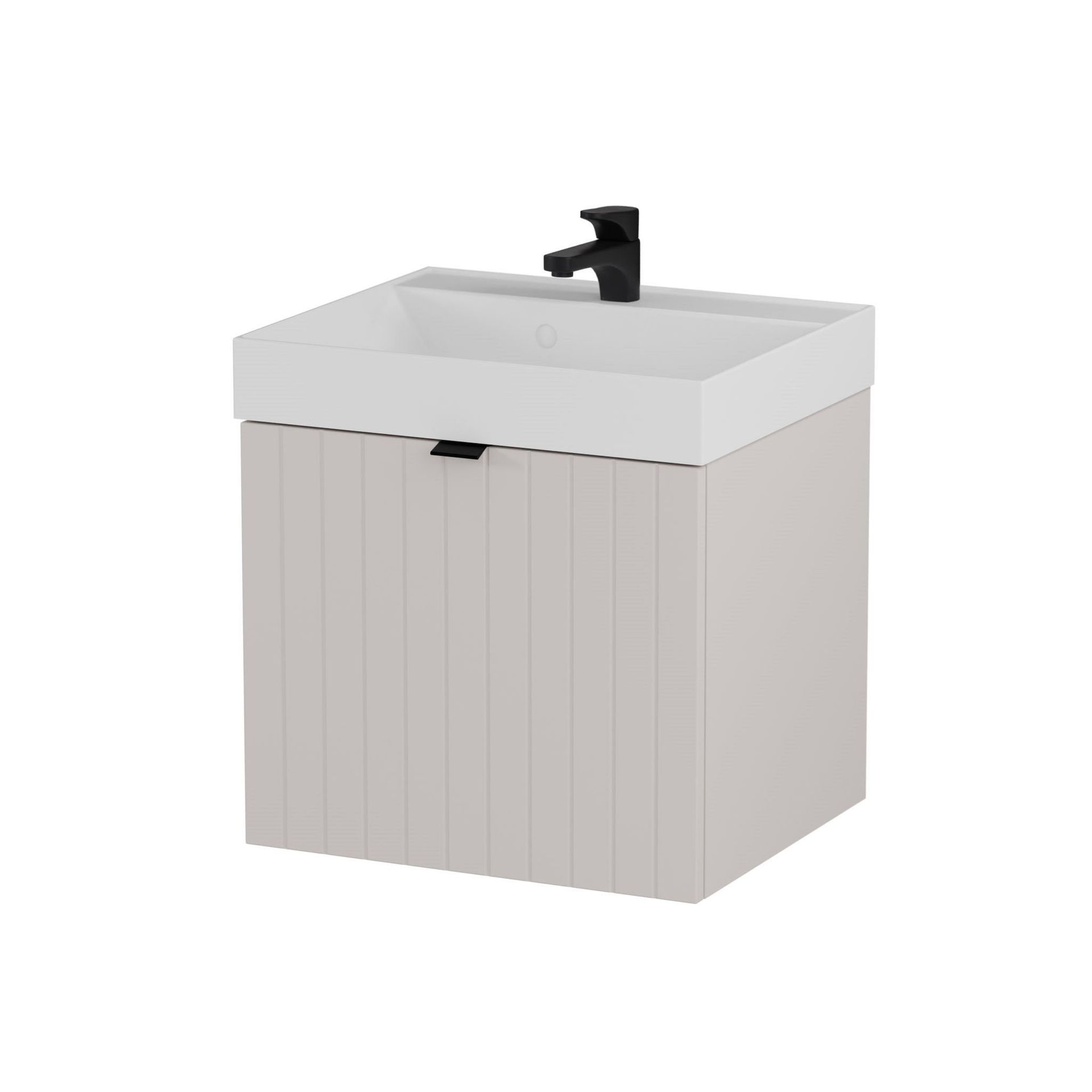Szafka łazienkowa pod umywalkę Krofam Harmo 50 cm szaro zielony mat 158-0001
