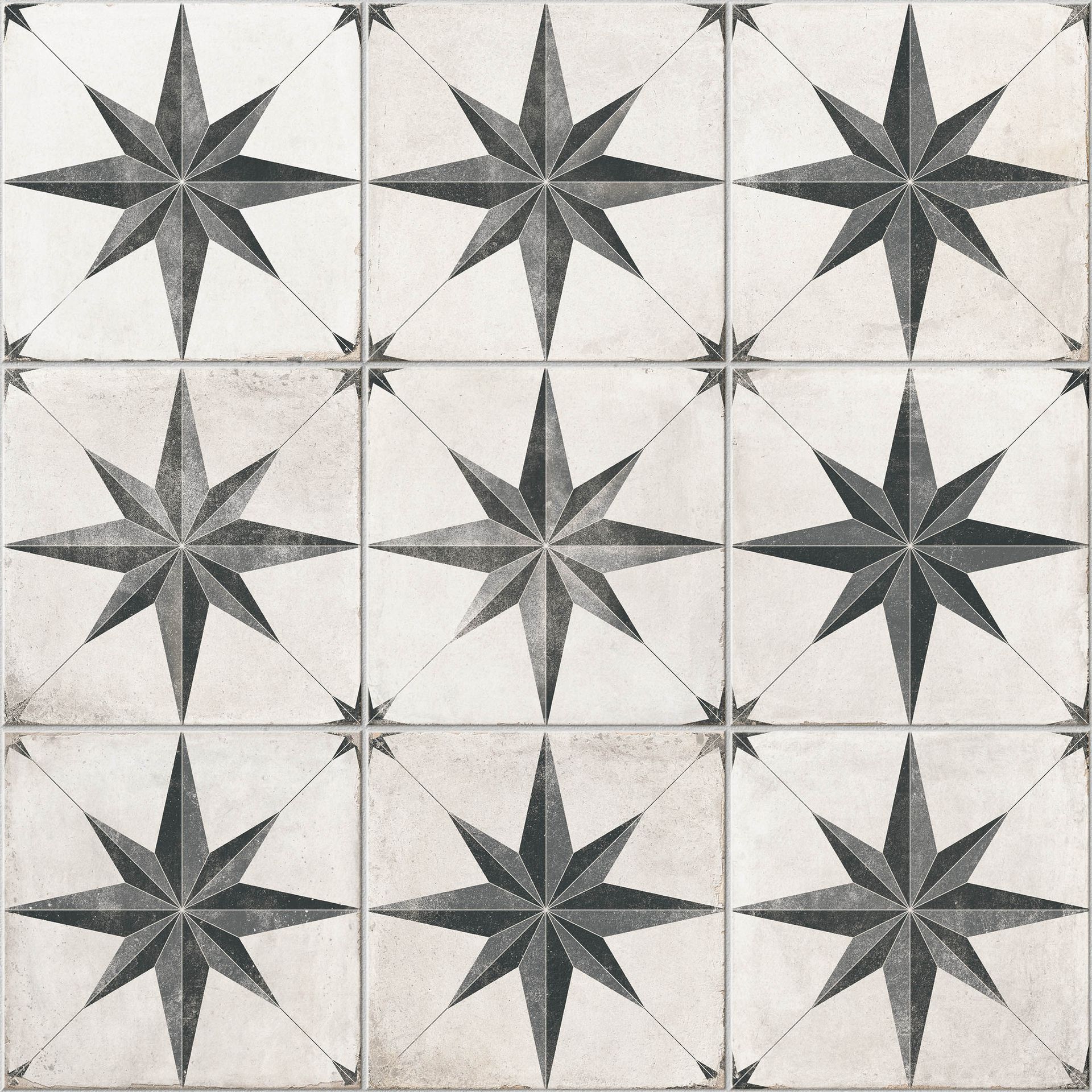 Gres patchwork Kamari star mat rectified 60x60 Euroceramic