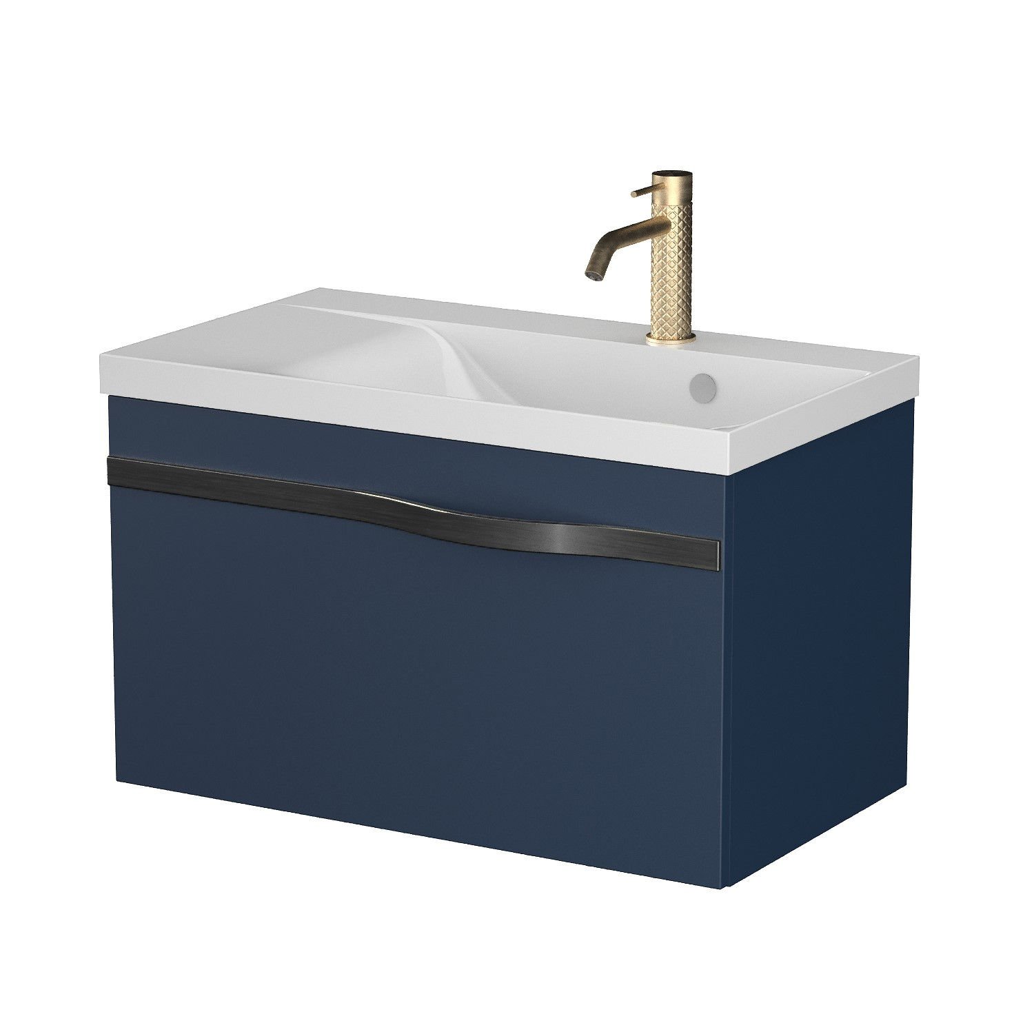 Szafka łazienkowa pod umywalkę Krofam Vog 60 cm granatowy mat 159-0103
