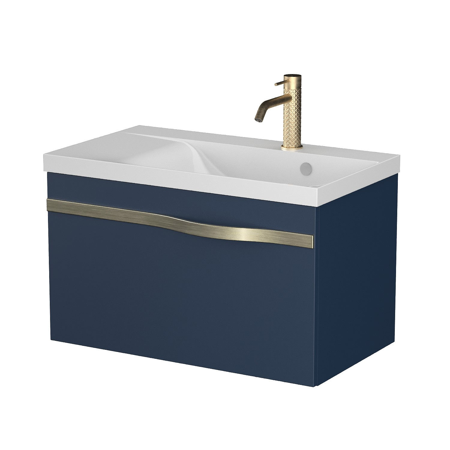 Szafka łazienkowa pod umywalkę Krofam Vog 60 cm granatowy mat 159-0105