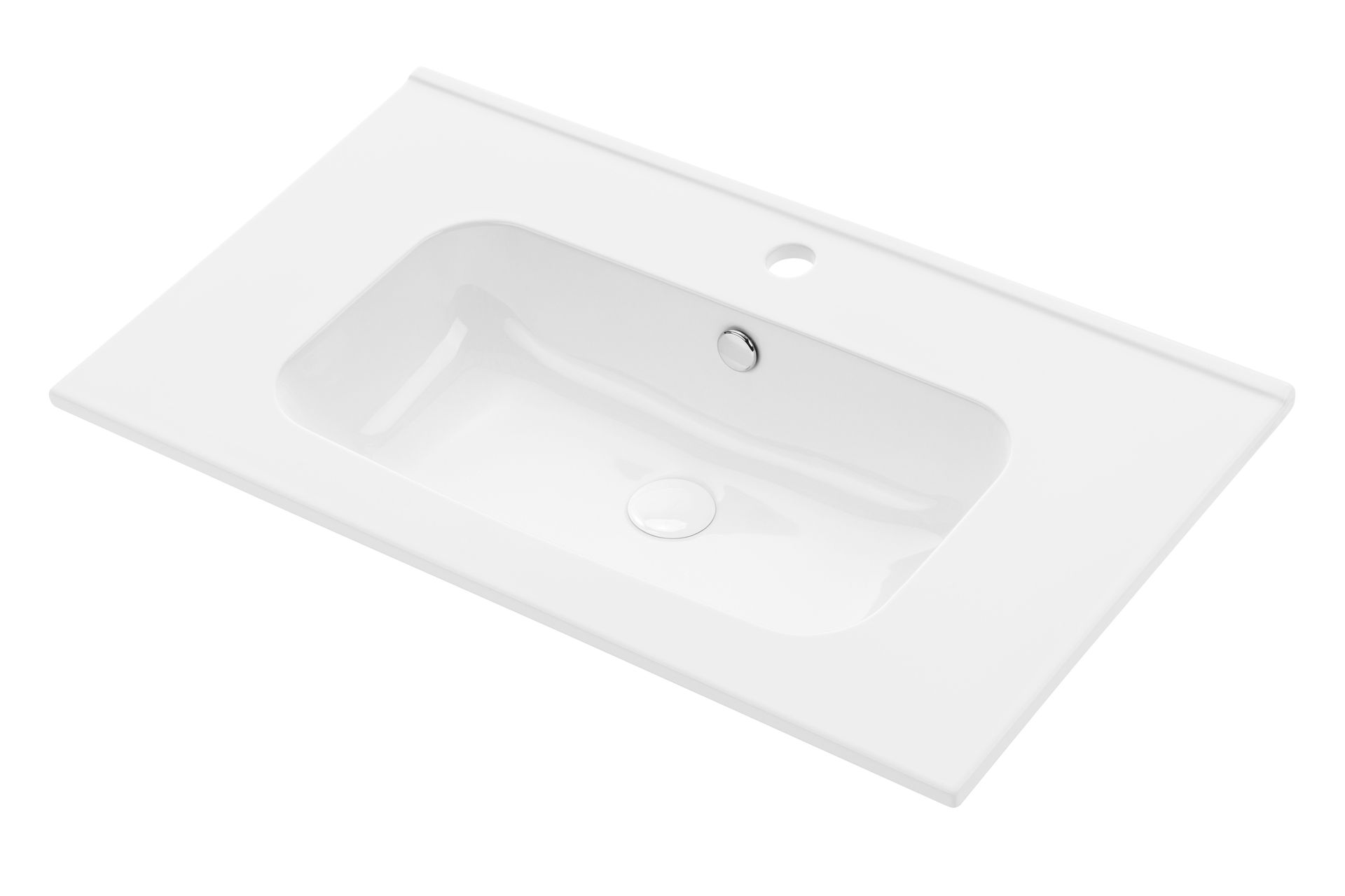 Umywalka meblowa Krofam Lov 80x47 cm prostokątna biały połysk 137-0556