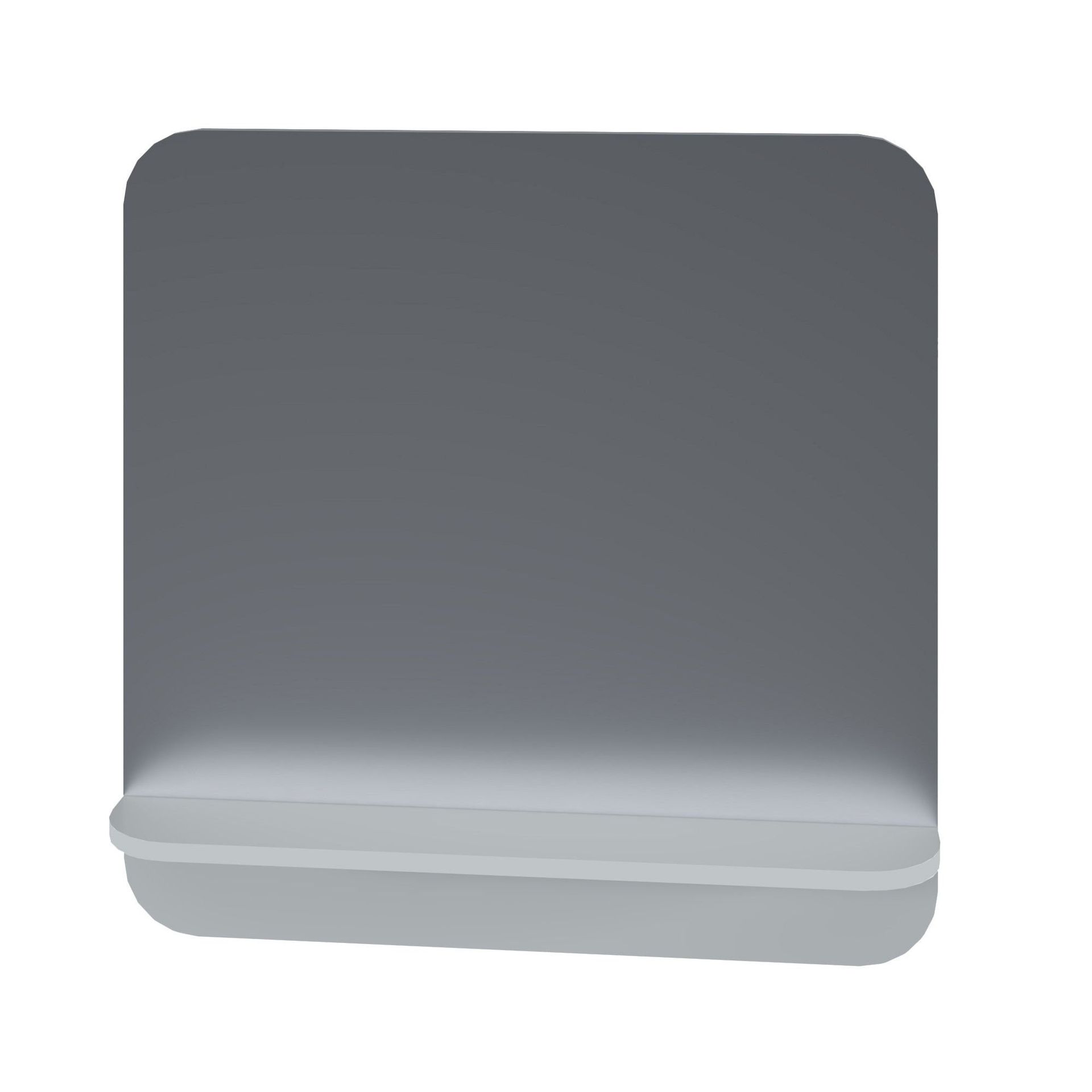 Lustro łazienkowe z półką kwadratowe 86X86X14 cm Devo Gloria 2.0 premium white supermatt GL2-LUPL86-1-F83