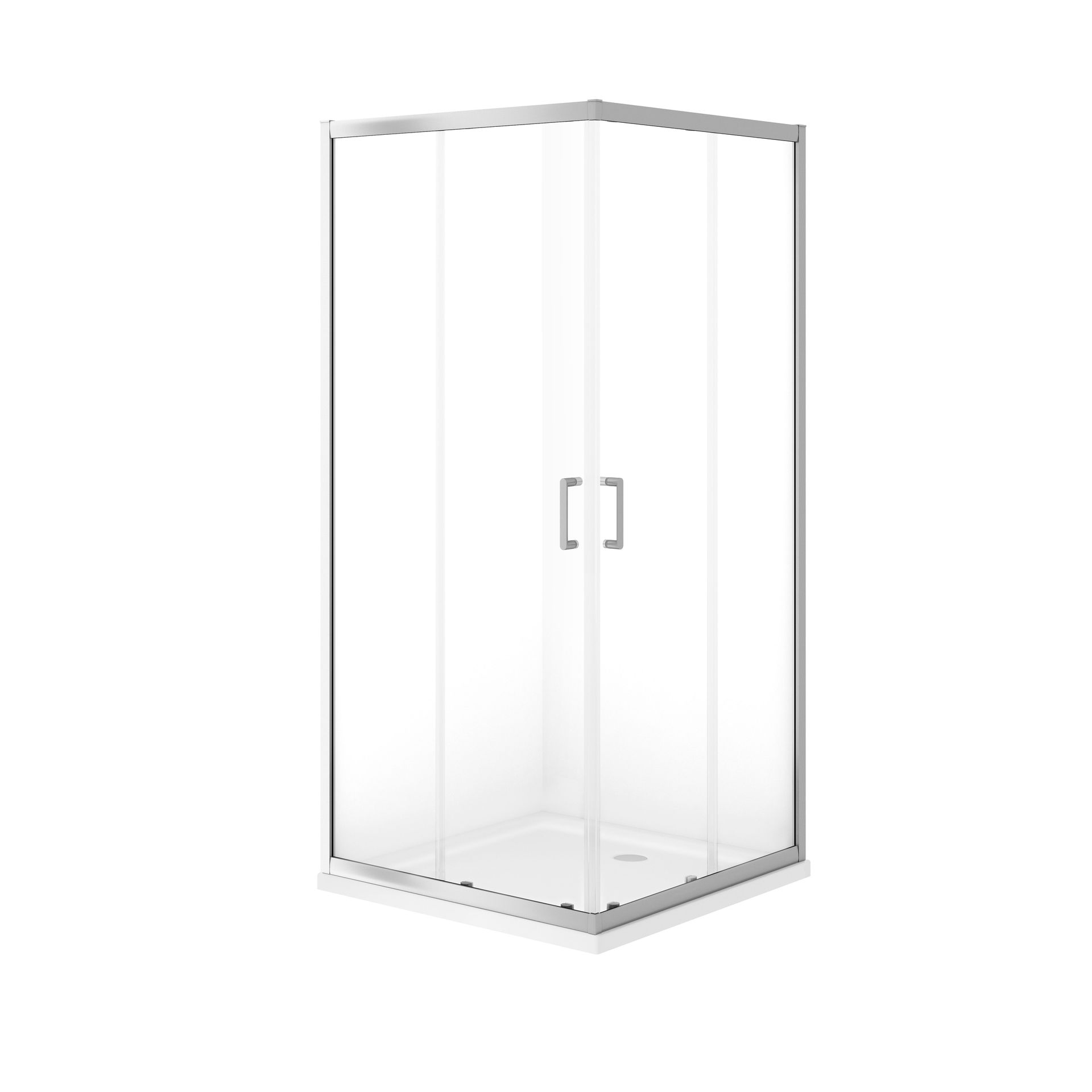 Kabina Prysznicowa Cersanit Verso 90X90 Kwadratowa Chrom Z Brodzikiem Tako S601-251