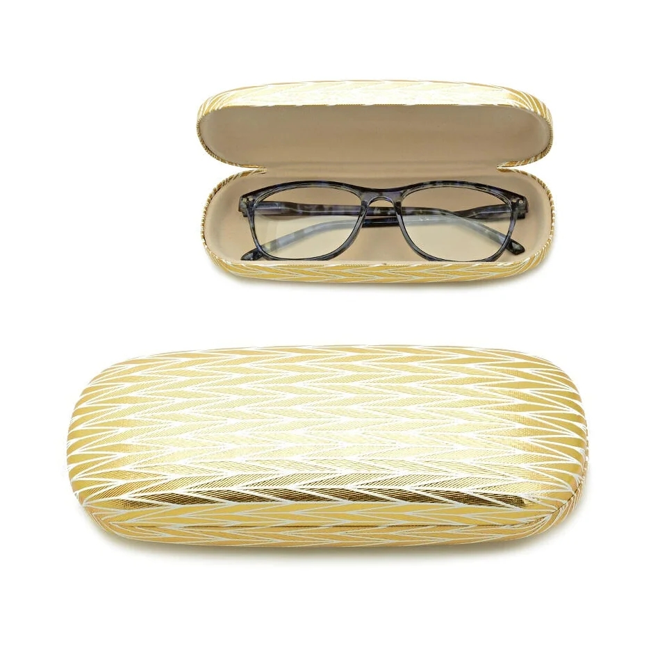 Twarde etui Futerał na okulary złote ET-1031F