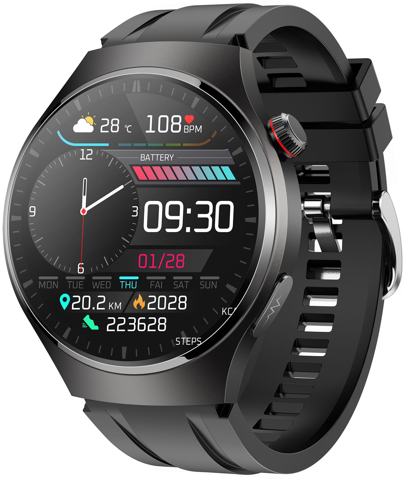 Zegarek Enter ECT.2.MT.145.34 Cadran Techno Czarny