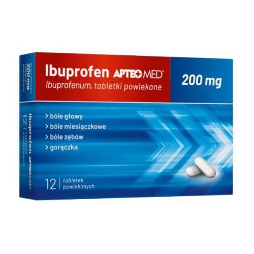 APTEO MED Ibuprofen 200mg, 12 tabletek powlekanych - !!! WYSYŁKA W 24H !!!