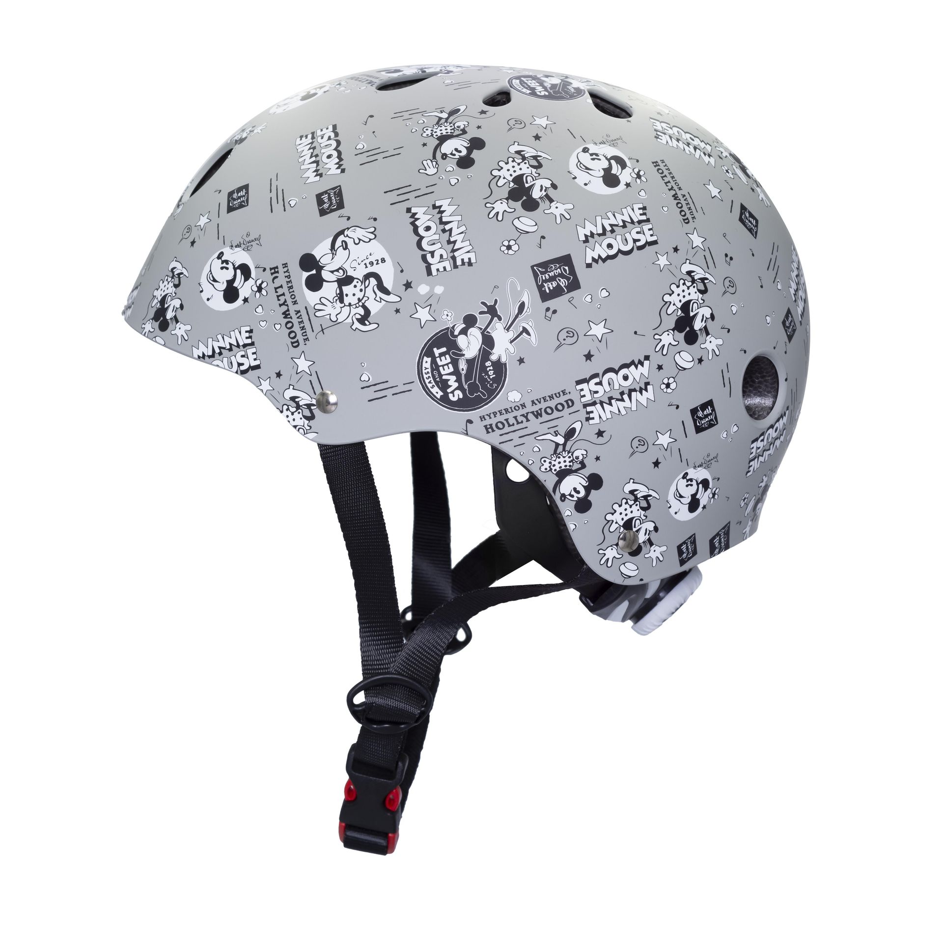 Kask rowerowy DISNEY Minnie Pattern D100 Szary dla Dzieci (rozmiar L)