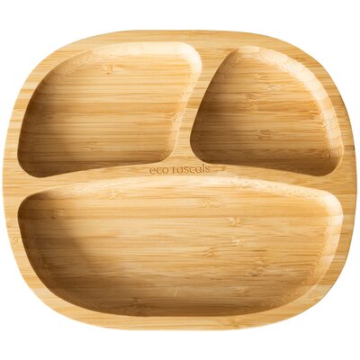 Ecorascals, Miseczka trójdzielna z przyssawką, bambusowa, żółta