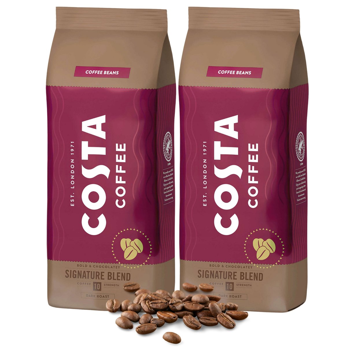 Costa Coffee Kawa Signature Blend Dark Ziarnista, Coffee Beans 2 kg