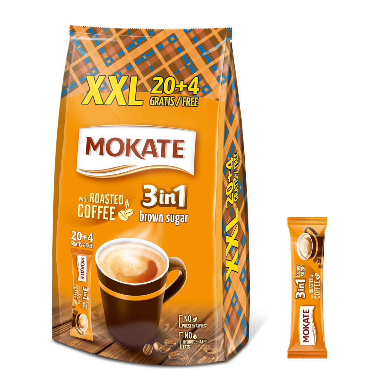 Napój Kawowy 3w1 Instant Brown Sugar 3in1 Mokate Mix Kawowy 24szt