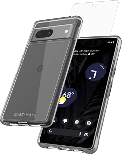 CASE-MATE Etui Google Pixel 7A z osłoną ekranu (FlexiShield) [ochrona przed upadkiem] - wytrzymałe, przezroczyste