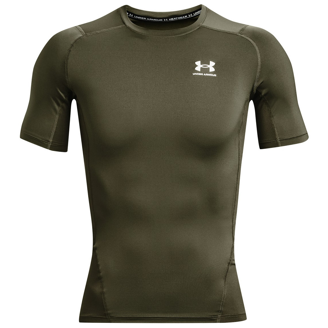 Męska koszulka Under Armour HG Armour Comp SS Rozmiar: XXL / Kolor: ciemnozielony