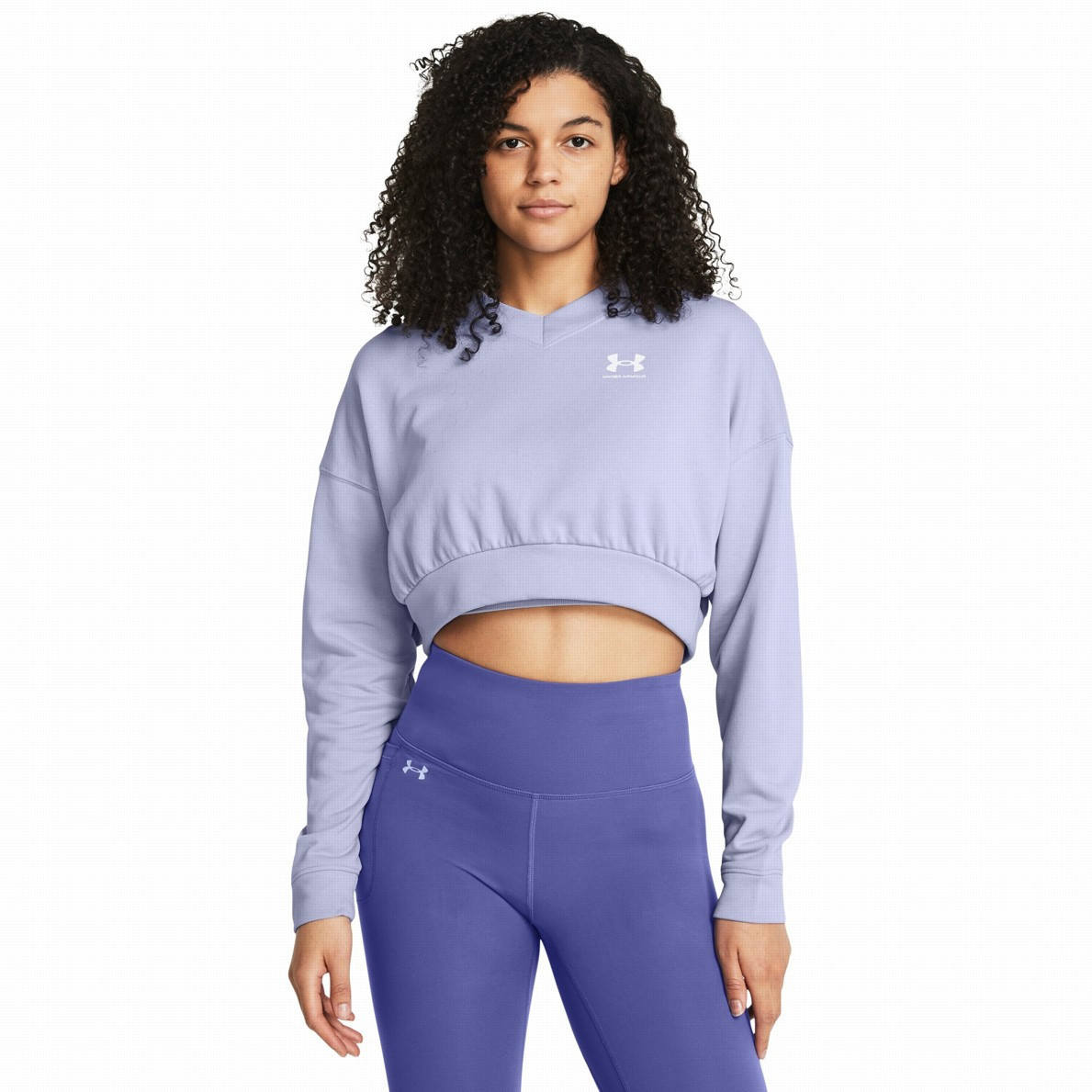 Bluza damska Under Armour Rival Terry OS Crop Crw Rozmiar: S / Kolor: jasnoniebieski