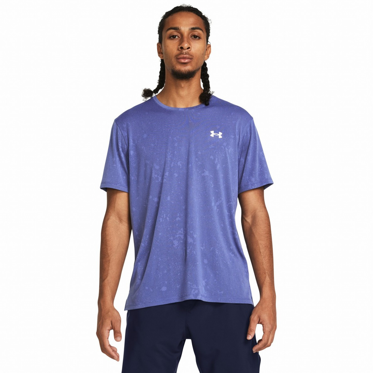 Koszulka męska Under Armour STREAKER SPLATTER SS Rozmiar: L / Kolor: niebieski/fioletowy