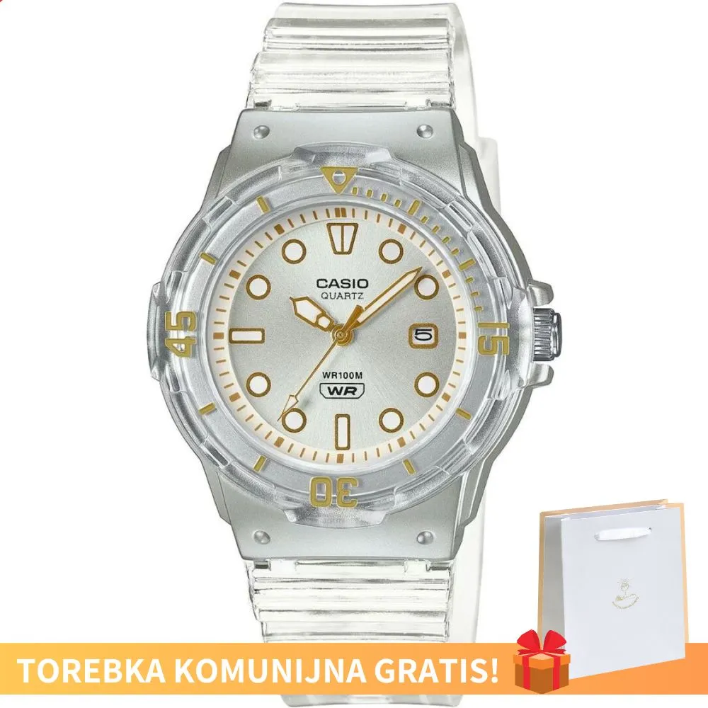 Casio Zegarek Lady Translucent LRW-200HS-7EVEF Przezroczysty