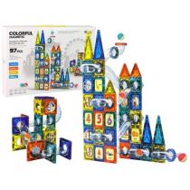 Klocki magnetyczne zamek tor dla kulek 97el