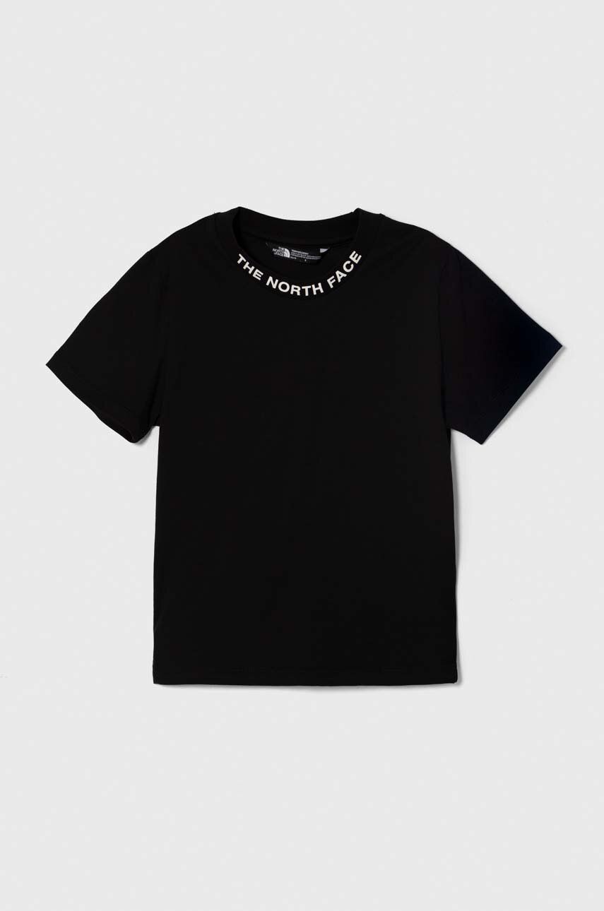 The North Face t-shirt bawełniany NEW SS ZUMU TEE kolor czarny z nadrukiem
