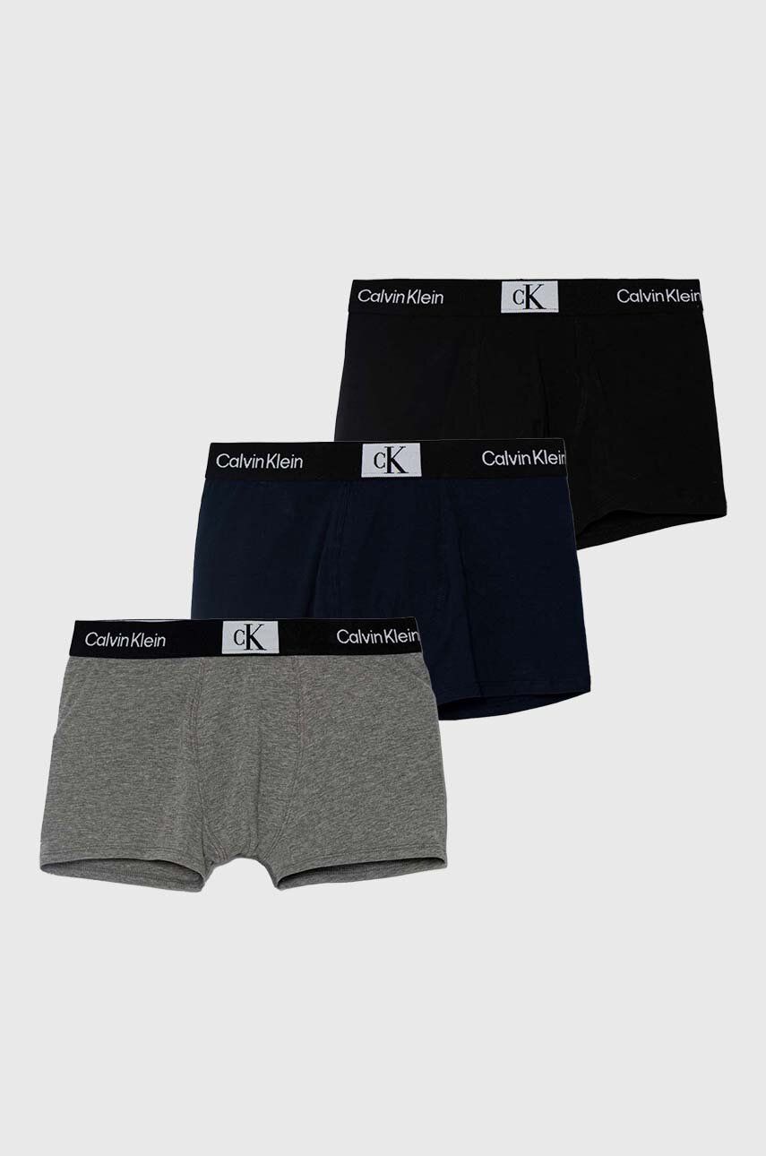 Calvin Klein Underwear bokserki dziecięce 3-pack kolor szary