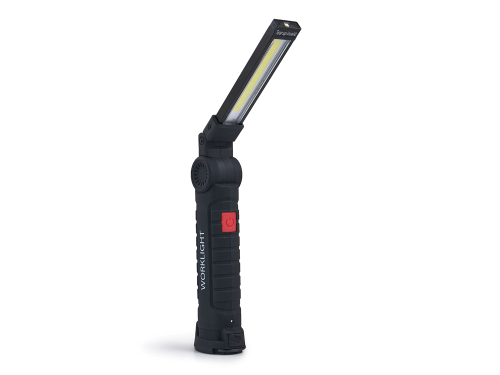 Latarka LED 3W COB + 1W LED - Biały zimny (6000K) - akumulatorowa