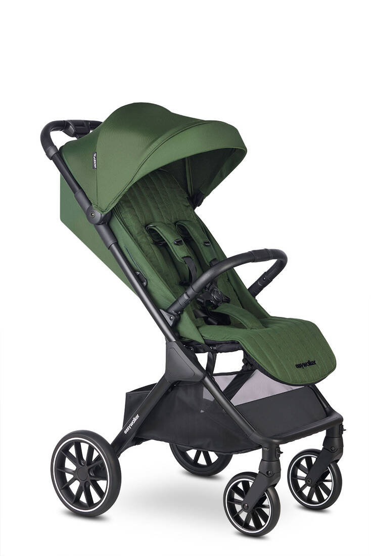 Easywalker Jackey2 XL Przestronny, samoskładający się wózek spacerowy z kołami XL Deep Green