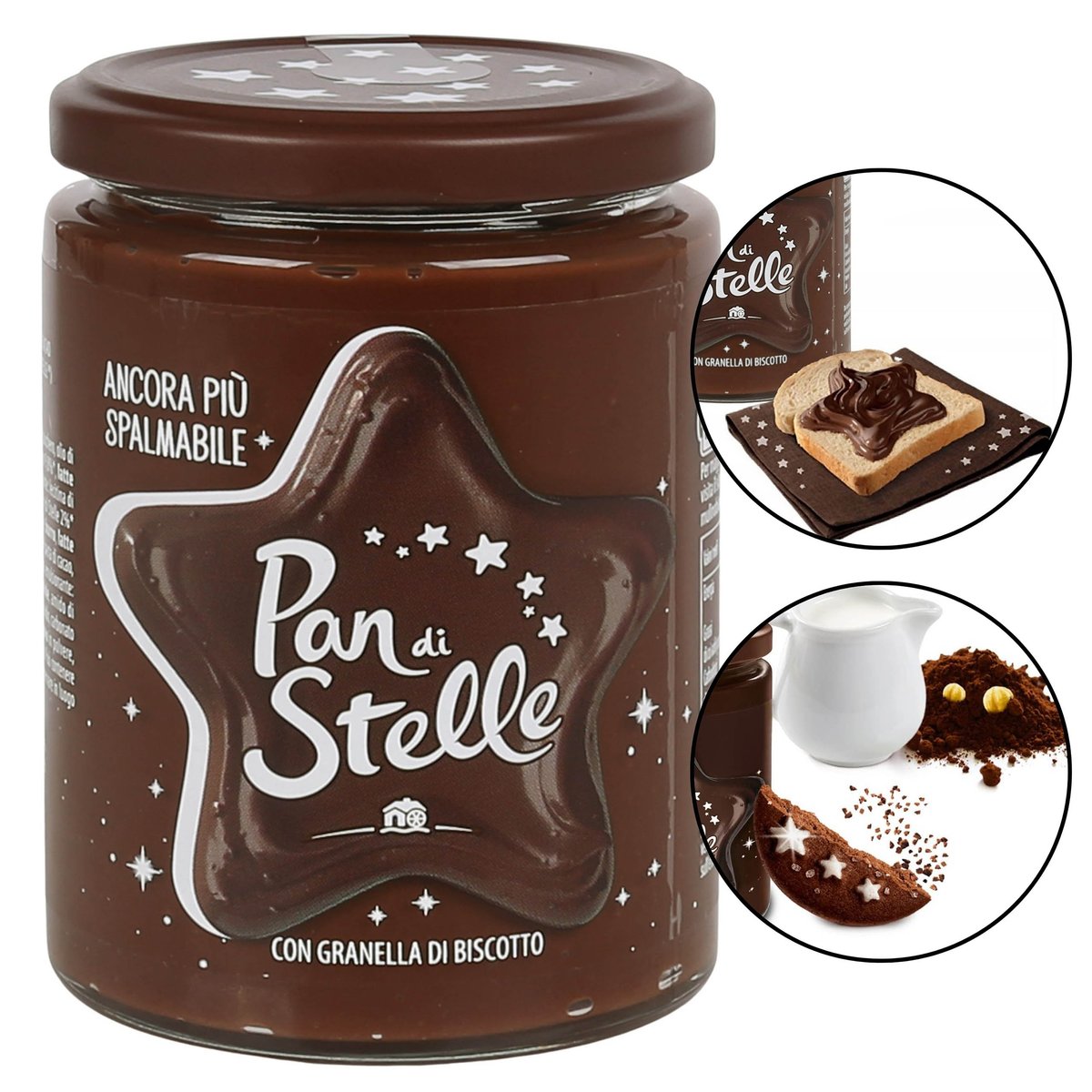 PAN DI STELLE Crema - Kakao-Nuss-Creme 380g 1 szt