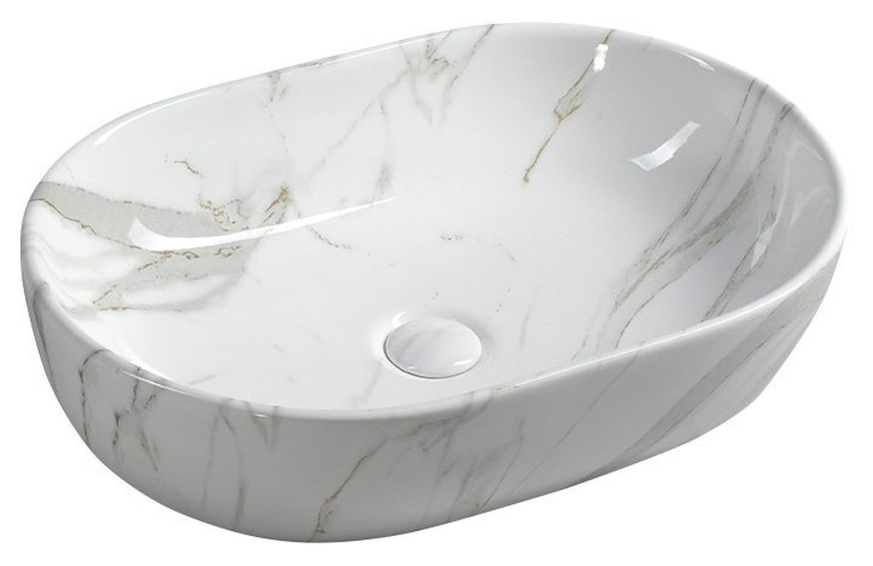 Sapho DALMA umywalka ceramiczna 59x14x42 cm carrara MM417