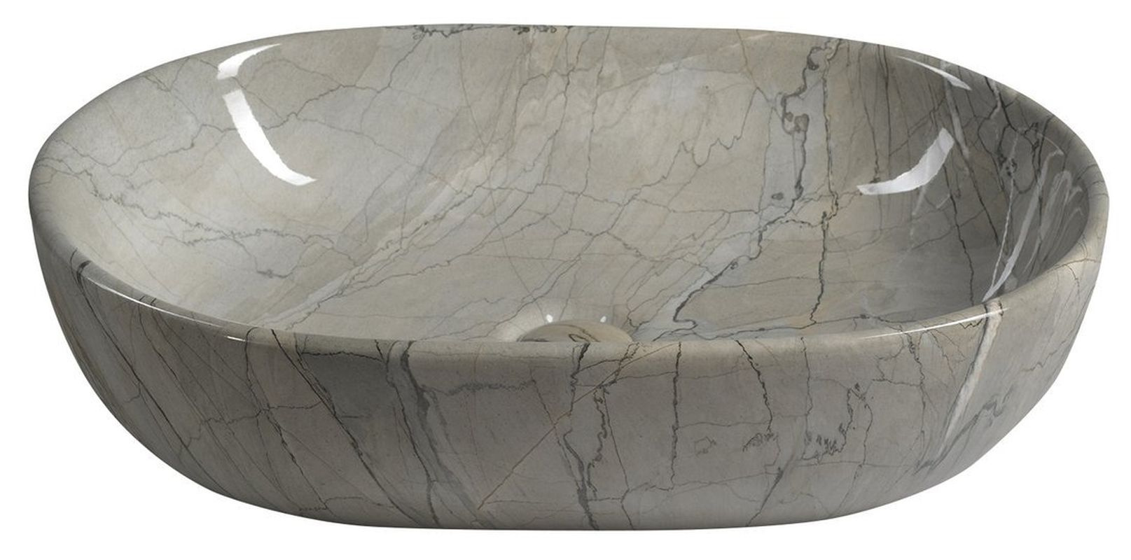 Sapho DALMA umywalka ceramiczna 59x14x42 cm grigio MM413